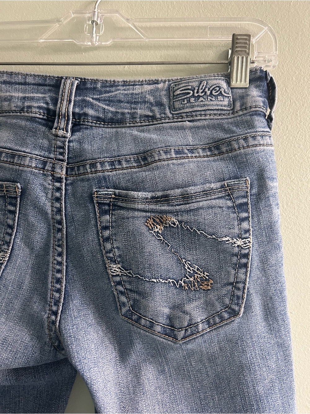 Vintage Silver suki capris jeans Y2K
